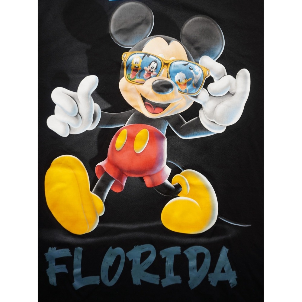 Mickey Mouse FLORIDA Sunglasses Graphic T-Shirt Disney Parks - Black Mens XL NEW - Picture 2 of 9